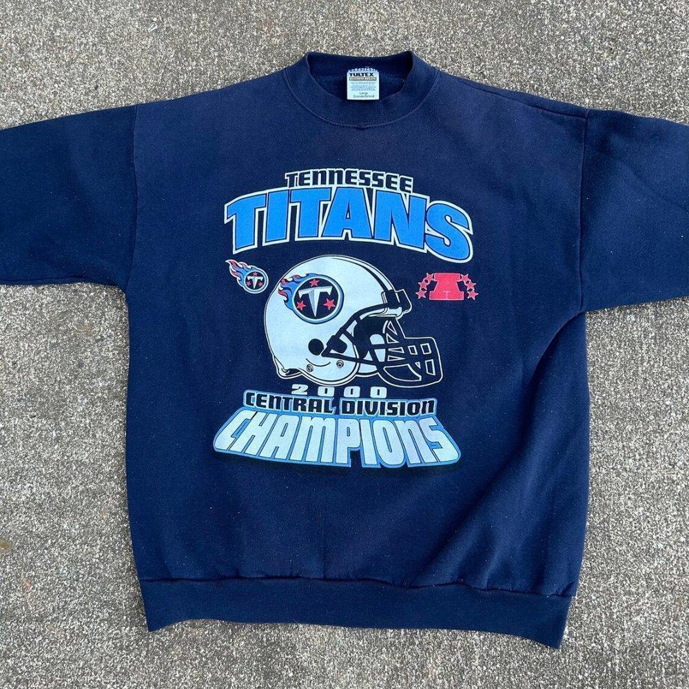 Retro 2000 Tennessee Titans Navy Football Fan Crewneck Sweatshirt